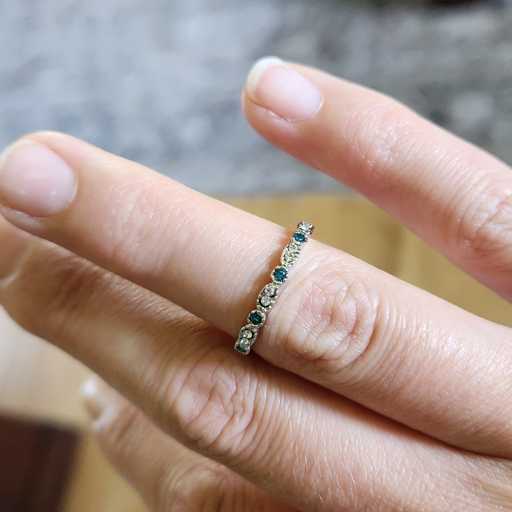 Belk Silver Tone Blue Topaz Ring